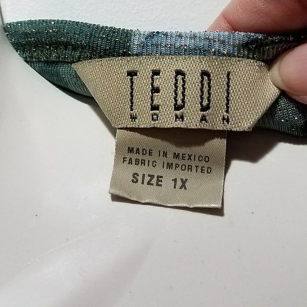 *SOLD*  Teddi Speckled Floral Festival Top 1X - Picture 3 of 7
